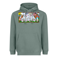 Sage Easter Bunnies Heavyweight Hoodie - RanaPortraitStore