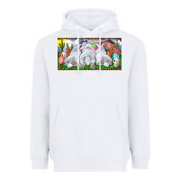 White Easter Bunnies Heavyweight Hoodie - RanaPortraitStore