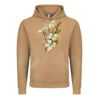 Vintage Camel American Dogwood Flower Illustrations Vintage Hoodie - LillyAllenDesigns