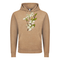 Vintage Coffee American Dogwood Flower Illustrations Vintage Hoodie - LillyAllenDesigns