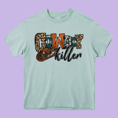 Cowboy Killer Heavy Core Tee Designed By Oliviacreatesart