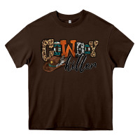 Chocolate Brown cowboy killer Heavy Core Tee - OliviaCreatesArt