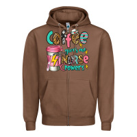 Chestnut coffee gives me nurse powers Zipper Hoodie - Jasminsmagicworld