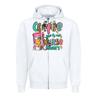 White coffee gives me nurse powers Zipper Hoodie - Jasminsmagicworld