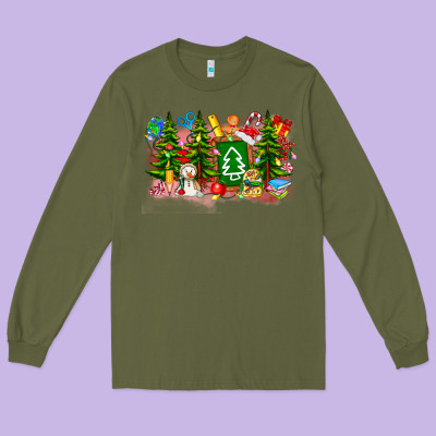 Christmas Teacher Long Sleeve Tee Designed By Cowhidedigitalart