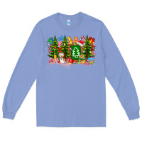 Colony Blue Christmas teacher Long Sleeve Tee - CowhideDigitalArt