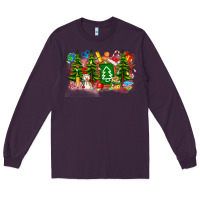 Plum Christmas teacher Long Sleeve Tee - CowhideDigitalArt