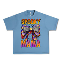 Pebble Blue Spooky Mama Urban Heavy Tee - CowhideDigitalArt