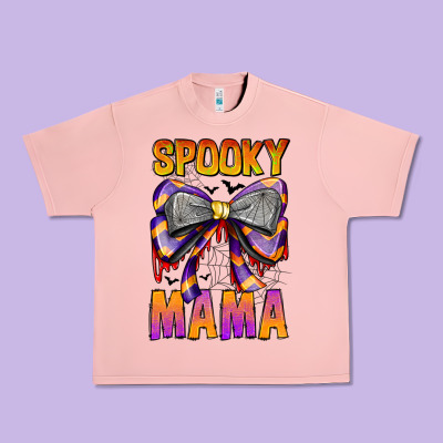 Spooky Mama Urban Heavy Tee Designed By Cowhidedigitalart