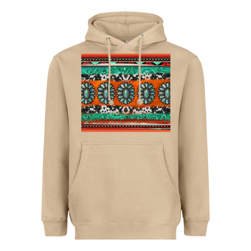 Turquoise Gemstone Western Heavyweight Hoodie by Jasminsmagicworld | Teevron