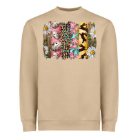 Mushroom Easter Brushstroke With Quail Eggs Daisy And Bunny Heavyweight Sweatshirt - RanaPortraitStore