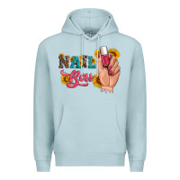 Blue Mist western sunflowers nail boss Premium Hoodie - Artiststas