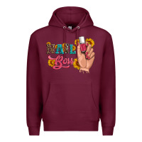 Burgundy western sunflowers nail boss Premium Hoodie - Artiststas