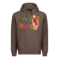 Coffee western sunflowers nail boss Premium Hoodie - Artiststas