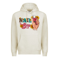 Oatmeal Heather western sunflowers nail boss Premium Hoodie - Artiststas
