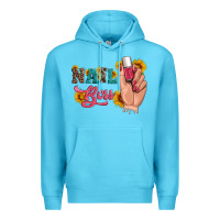 Ocean Blue western sunflowers nail boss Premium Hoodie - Artiststas