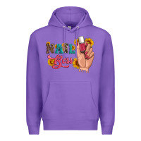 Purple western sunflowers nail boss Premium Hoodie - Artiststas