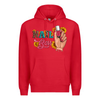 Red western sunflowers nail boss Premium Hoodie - Artiststas
