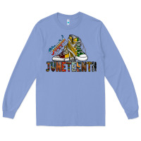 Colony Blue steppin into juneteenth Long Sleeve Tee - SublimationCraftShop
