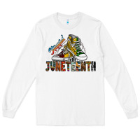White steppin into juneteenth Long Sleeve Tee - SublimationCraftShop