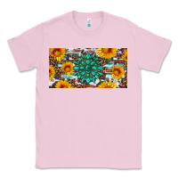 Bubblegum Pink gemtone and sunflowers license plate Classic Tee - Artiststas