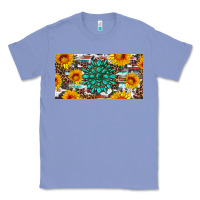 Colony Blue gemtone and sunflowers license plate Classic Tee - Artiststas