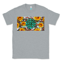 Heather Grey gemtone and sunflowers license plate Classic Tee - Artiststas