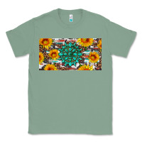 Sage gemtone and sunflowers license plate Classic Tee - Artiststas