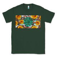 Sports Green gemtone and sunflowers license plate Classic Tee - Artiststas