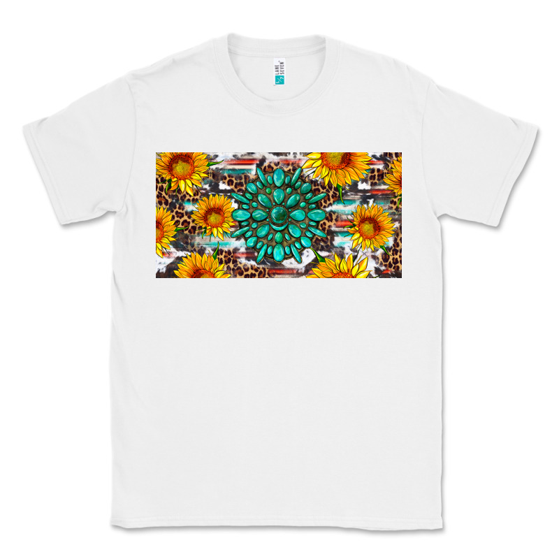 Gemtone And Sunflowers License Plate Classic Tee by Artiststas | Teevron