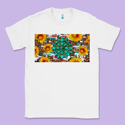 Gemtone And Sunflowers License Plate Classic Tee Designed By Artiststas