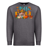 Charcoal Heather hello fall heifer cow Premium Sweatshirt - RanaPortraitStore