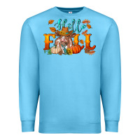 Ocean Blue hello fall heifer cow Premium Sweatshirt - RanaPortraitStore