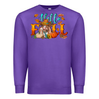 Purple hello fall heifer cow Premium Sweatshirt - RanaPortraitStore