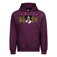 Mauve Wine Border Collie Mom Urban Hoodie - Jasminsmagicworld
