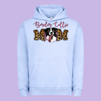 Border Collie Mom Urban Hoodie Designed By Jasminsmagicworld