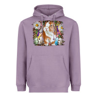 Lavender Easter Bunny With Quail Eggs And Daisy Heavyweight Hoodie - RanaPortraitStore