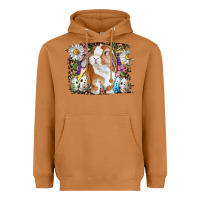 Meerkat Easter Bunny With Quail Eggs And Daisy Heavyweight Hoodie - RanaPortraitStore