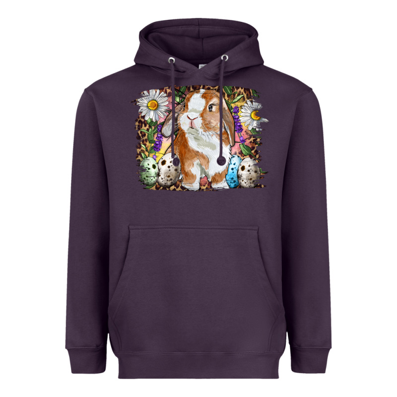 Easter Bunny With Quail Eggs And Daisy Heavyweight Hoodie by RanaPortraitStore | Teevron