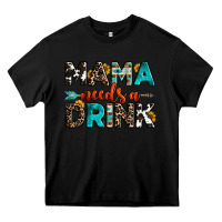 Black mama needs a drink Heavy Core Tee - OliviaCreatesArt
