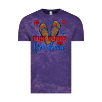 Cloud Purple flip flops and freedom Vintage Tee - BundleAndBundleShop
