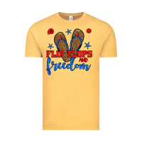 Vintage Mustard flip flops and freedom Vintage Tee - BundleAndBundleShop