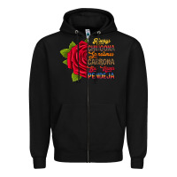 Black Always chingona sometimes cabrona but never pendej Zipper Hoodie - RanaPortraitStore