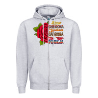 Heather Grey Always chingona sometimes cabrona but never pendej Zipper Hoodie - RanaPortraitStore