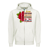 Oatmeal Heather Always chingona sometimes cabrona but never pendej Zipper Hoodie - RanaPortraitStore