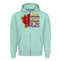 Seafoam Always chingona sometimes cabrona but never pendej Zipper Hoodie - RanaPortraitStore