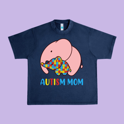 Autism Awareness Autism Mom Urban Heavy Tee Designed By Cowhidedigitalart