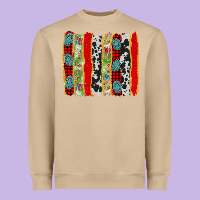 Christmas Brushstroke Heavyweight Sweatshirt Designed By Jasminsmagicworld