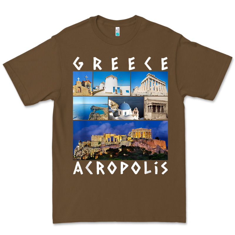 Greece Acropolis Famous Sights Gallery Traveler Souvenir T Shirt Premium Tee by baoMotion | Teevron