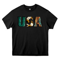 Black usa basic bold font western Heavy Core Tee - Jasminsmagicworld